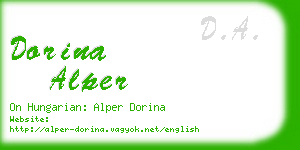 dorina alper business card